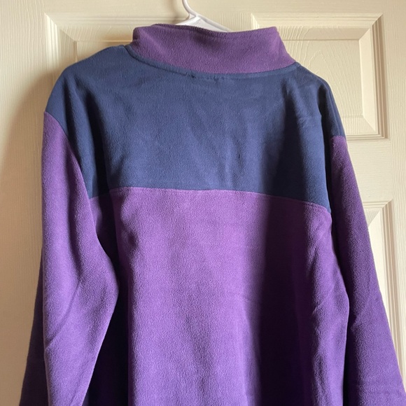 Avenue Women’s Size 18 Purple & Blue Color Block Polar Fleece Pullover - Picture 9 of 15